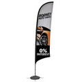 13' Razor Sail Sign Kit Single-Sided w/Scissor Base